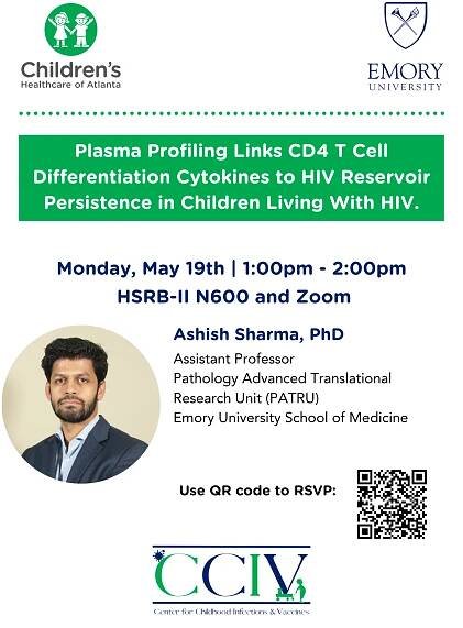 CCIV Seminar- Ashish Sharma | Calendar | Pediatric Research in Atlanta