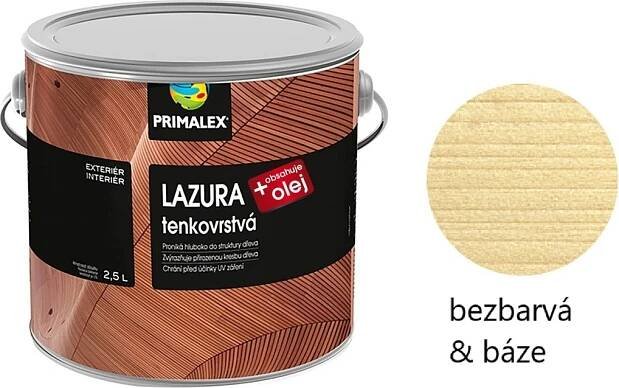 Primalex Lazura tenkovrstvá 2,5 l bezbarvá