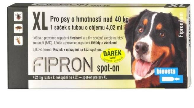 Fipron Spot-On XL nad 40kg 1x4,02ml pes | mlsnejmazel 