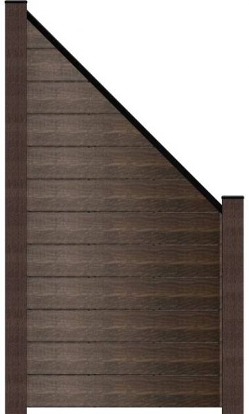 GroJaSolid Plotový panel bez sl., zkosený, koex Walnut 90 x 180/90 x 1,9 cm