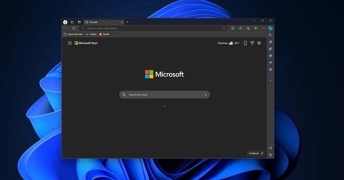 Microsoft Edge Mica effect