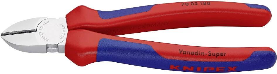 Knipex Boční štípací kleště, chromované, vícesložkové návleky, 180 mm