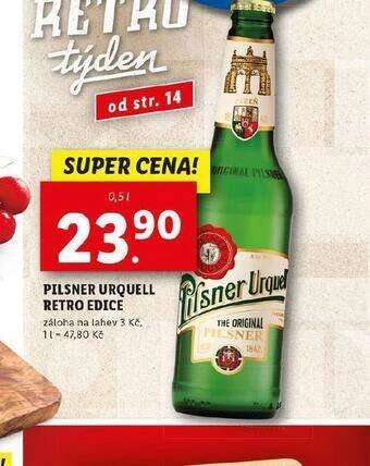 Lidl Pivo pilsner urquell nabídka