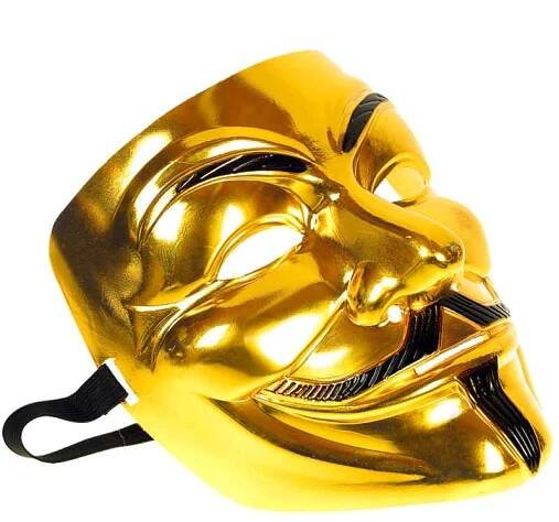 Anonymous maska Vendeta zlatá