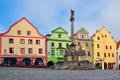 Unity Square (Náměstí Svornosti) in Český Krumlov, Czechia