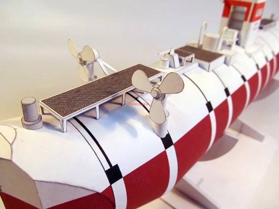 Papierový model - Batyskaf Terst/Trieste