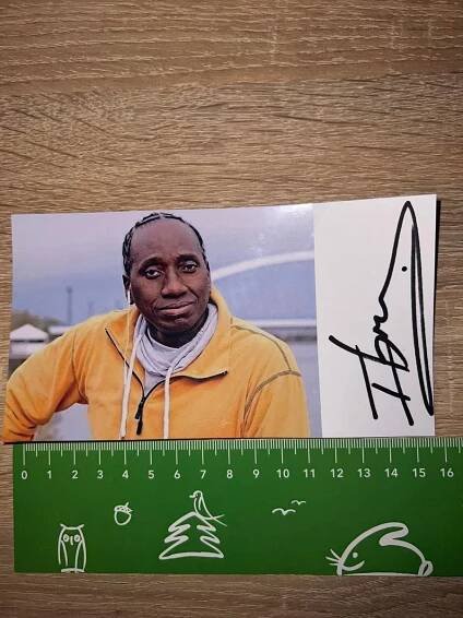 IBRAHIM MAIGA HEREC ORIGINÁL AUTOGRAM A FOTOGRAFIE