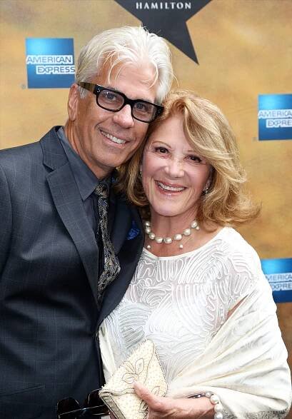 Steve Bakunas and Linda Lavin attend the Broadway Opening Night Performance of "Hamilton."