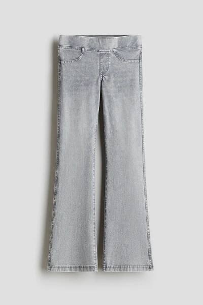 Jegíny Flared s efektem denimu - Světle šedá - DĚTI