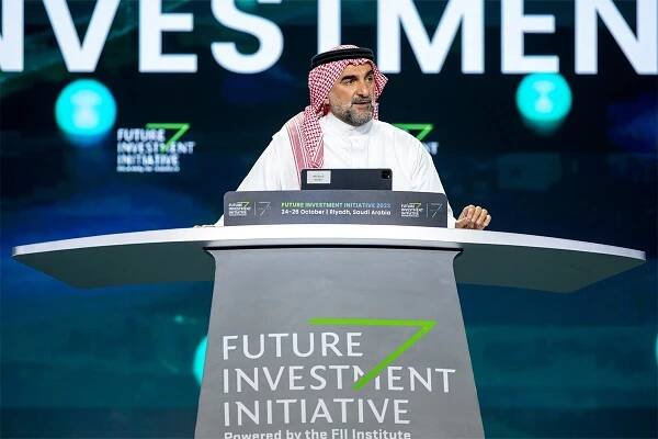 Yasir al-Rumayyan at the FII event in Riyadh 
