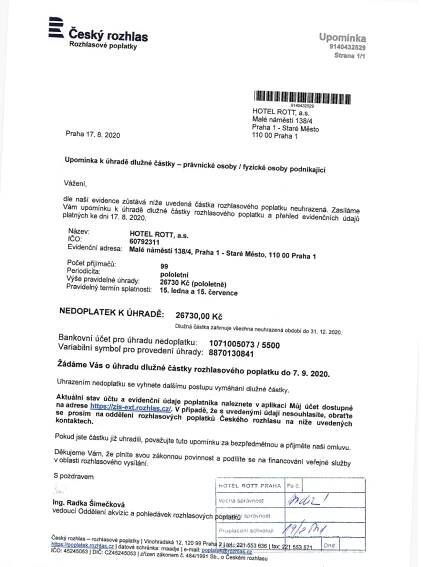 V prázdných hotelech nikdo rádio neposlouchá. Složenky ale chodí dál