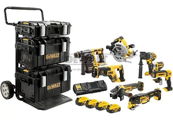 Aku sada nářadí DeWalt DCK853P4T 18V, 4 x aku 5,0Ah