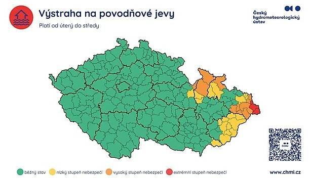 Extrémní déšť zvedne řeky až na třetí stupeň. Přehrady vypouštějí vodu