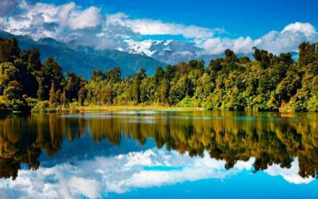 Tapeta na monitor | Příroda | příroda, les, hory, jezero, Nový Zéland