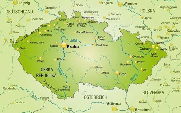 Mapa České republiky — Ilustrace
