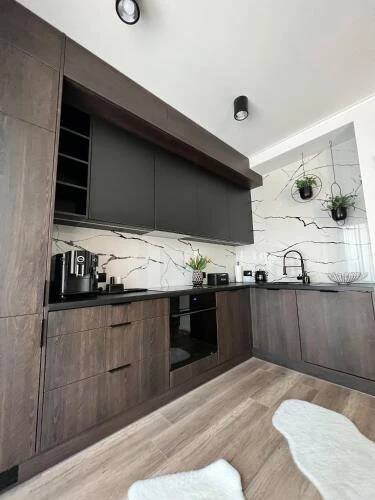 Kuchyň nebo kuchyňský kout v ubytování Silesia Apartments Ustron H125