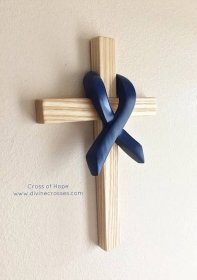 Cross of Hope Ash/Blue Ribbon