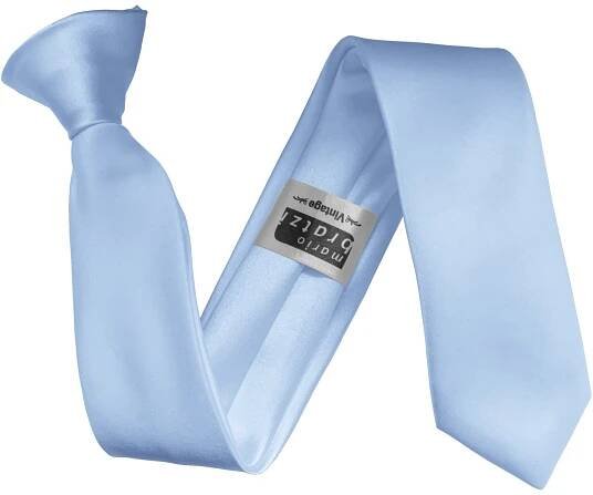 Baby Pink satin Skinny Clip On Tie
