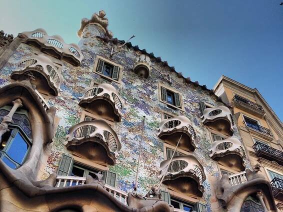 Casa Batlló Gaudi Barcelona Watercolor