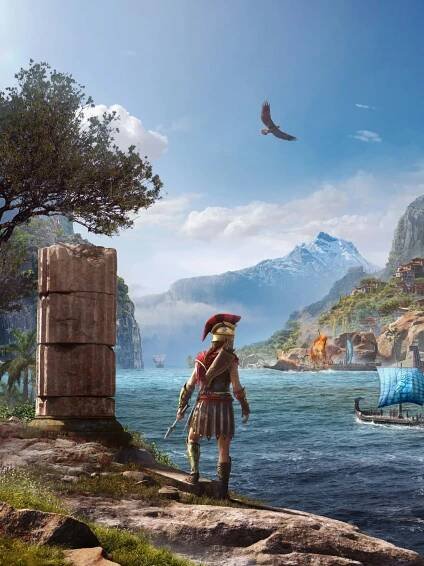 Assassin's Creed Odyssey Background&Flying Eagle