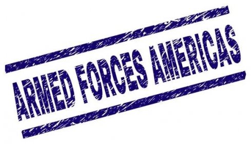 Poškrábaný texturou ozbrojené síly Ameriky razítko pečeť — Ilustrace