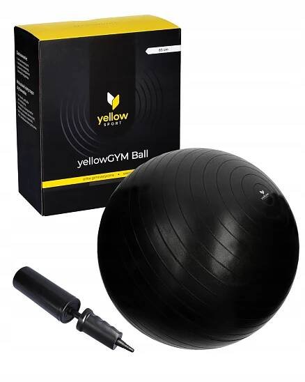 Rehabilitační míč gymnastický Fitness yellowGYM ball 65cm, černý
