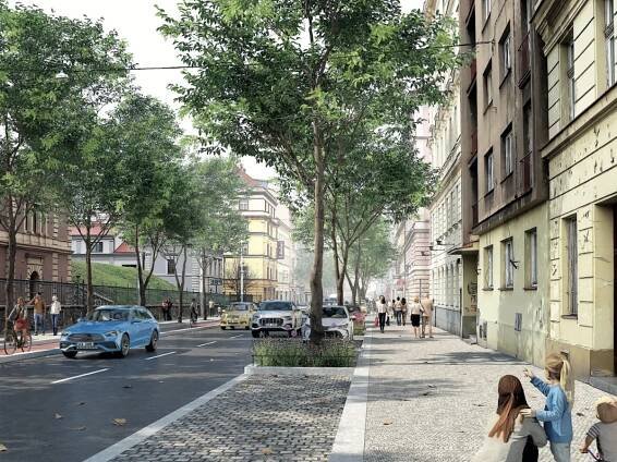Oddělené cyklostezky a víc zeleně. Praha připravuje úpravu magistrály v centru města