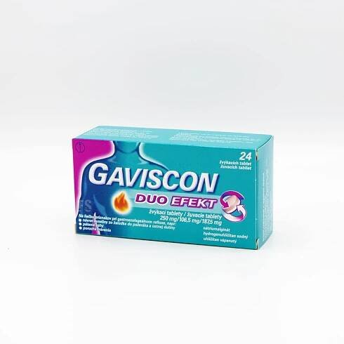 GAVISCON DUO EFEKT ŽUVACIE TABLETY