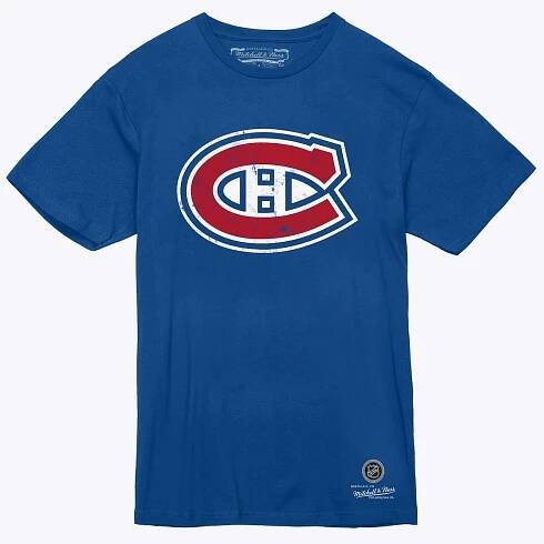 Men's Blue Montreal Canadiens Logo T-Shirt
