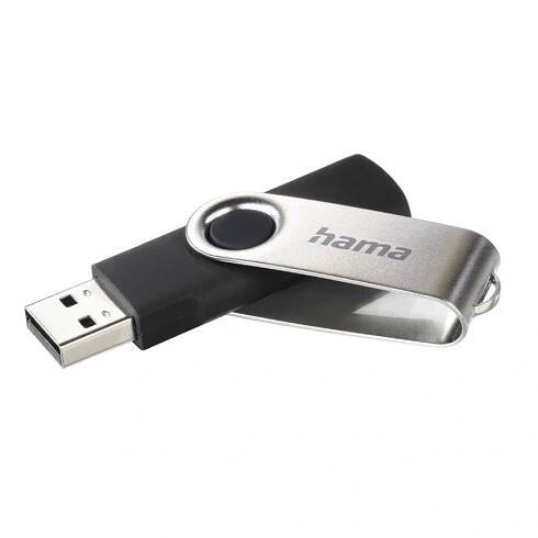 Hama rotate FlashPen, USB 2.0, 16GB, black, 40X