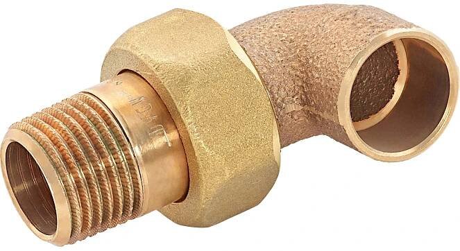 Pájecí rohové šroubení 4098G červený bronz, pr. 18 mm x 21 mm (R 1/2), 1 ks