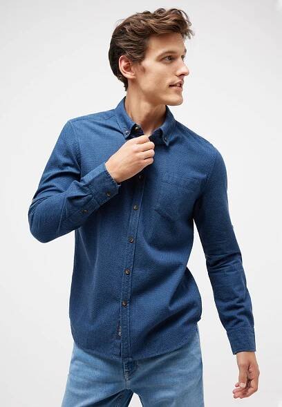 Pánská košile d.r. MUSTANG modrá | EXE JEANS | Specialisté na džíny Mustang, Cross, Mavi a další