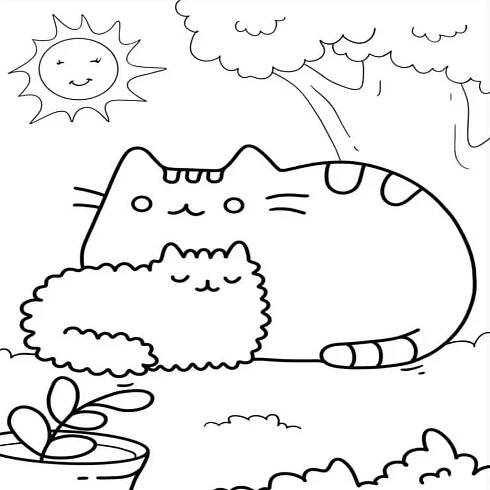 Pusheen omalovánky 17