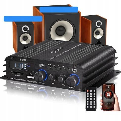 Hi-Fi zesilovač 4.1 S-299 Bluetooth s USB/SD/AUX 40Wx4 max 800W subwooferem