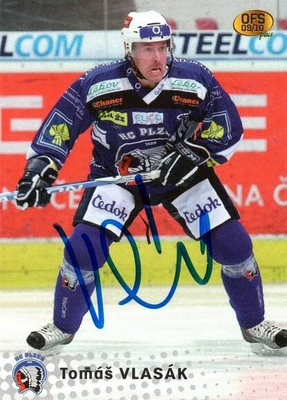 Autogram hokej - Tomáš Vlasák - Plzeň