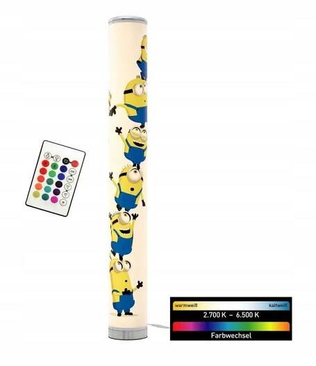 Stojací podlahová lampa Mimoni LED dálkové ovládání RGB barvy