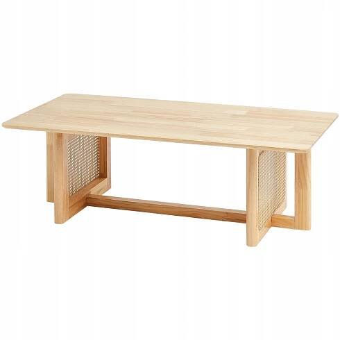 VEVOR Stolik Kawowy 120x60x40CM Prostokątny Jednopoziomowy Stolik Rattanowy Hloubka nábytku 60 cm