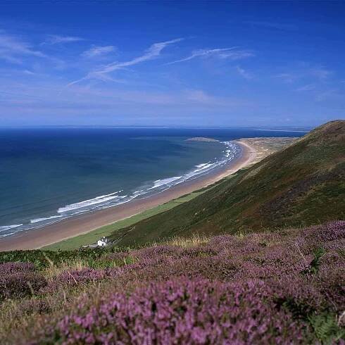 Image of Rhossili beach Gower Peninsula Wales