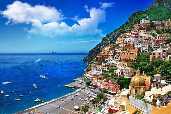 Nádherný Positano. Pobřeží Amalfi. Bella italia series
