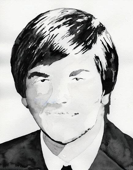    1981 John Hinckley Jr.--Ronald Reagan  , 2018   Ink on paper  11 x 14 inches 