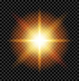 Velké flash záře Čtyřcípá hvězda — Ilustrace