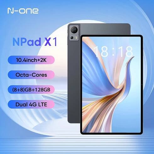 N-one NPad X1 Android 13 Tablet, 11palcový 2K IPS displej, osmijádrový MTK Helio G99, baterie 8600 mAh 18W rychlé nabíjení PD, Widevine L1