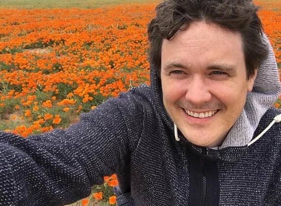 A selfie taken by Gabriel Olds in 2017.