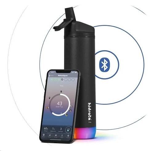 HidrateSpark bluetooth chytrá láhev s brčkem černá - Chytré láhve - Obrázek FTXEF00101