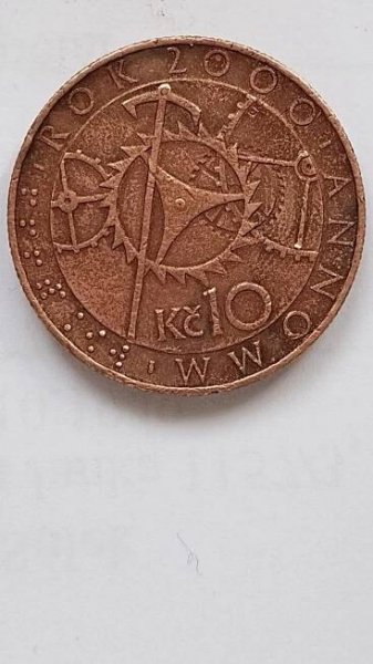 10 kč rok 2000, milenium- orloj - Numismatika