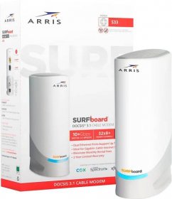 ARRIS S33 SURFboard DOCSIS 3.1 Multi-Gigabit Cable Modem 2.5 Gbps ...