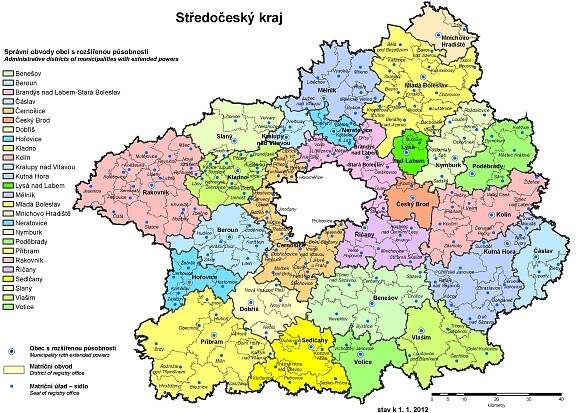 Mapa Středočeského kraje - Svět svateb.cz