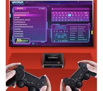 GAMEBOX G10, podpora 40 000 her, dva ovladače, 128GB, černá