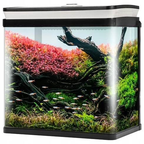 AKVÁRIUM 14 L HGR300 LED 35 W FILTR TICHÝ PROVOZ MODERNÍ KOMPLETNÍ