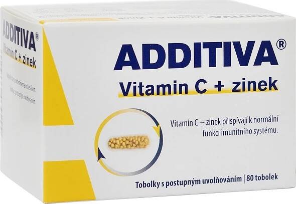 Additiva Vitamín C + zinek 80 kapslí
